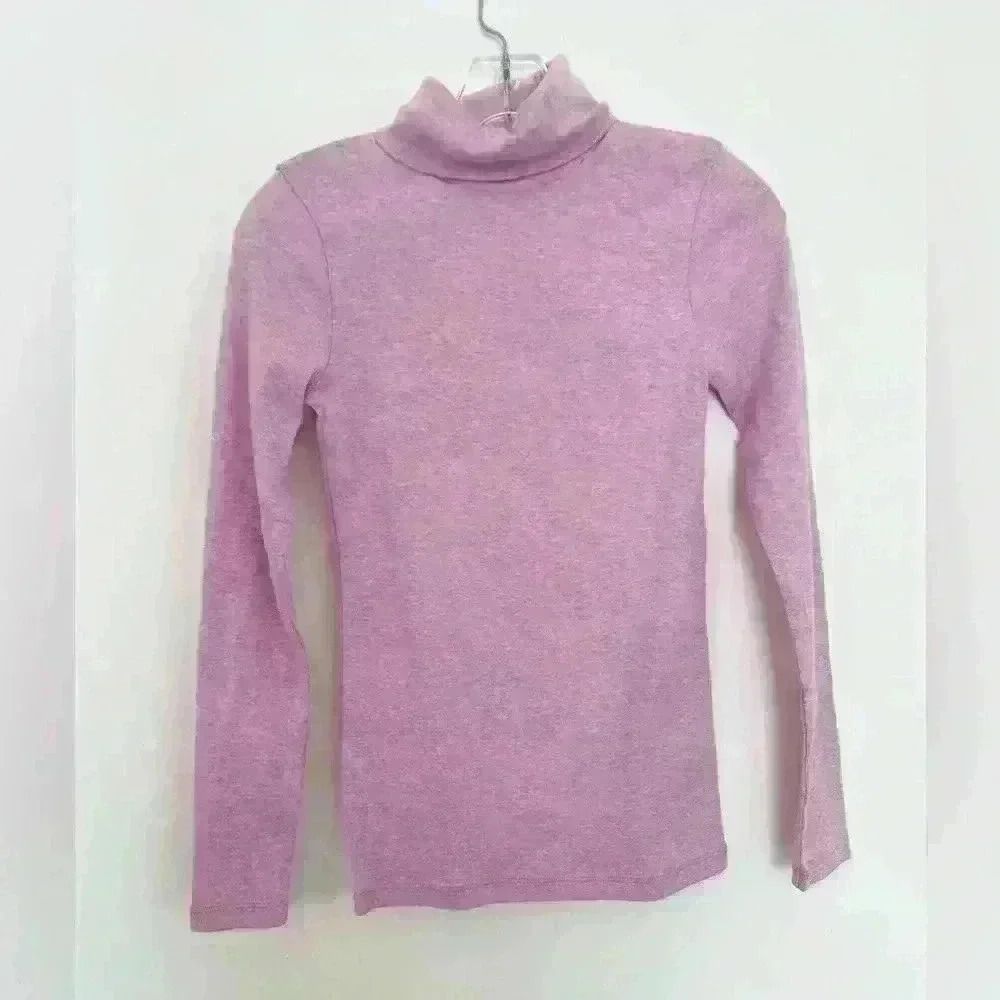J.Crew Women's XS Perfect Fit Heather Orchid Long Sleeve Turtleneck Tee